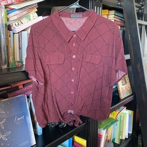 Boutique tie front top